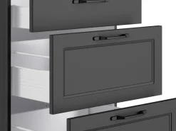 Held Möbel Held Küchen Küchenzeile Kempten 420 cm Grau/Graphit mit E-Geräte< Kühlschränke|Einbauküchen