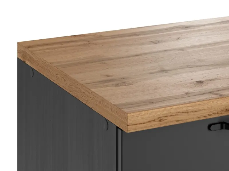 Best Held Möbel Held Küchen Küchenzeile Kempten 300 cm mit E-Geräten Graphit/Grau