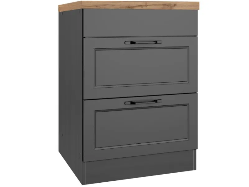 Held Möbel Kochfelder<Held Küchen Kochfeldschrank Kempten 60 cm Grau/Graphit