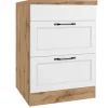 Held Möbel Kochfelder<Held Küchen Kochfeldschrank Kempten 60 cm Weiß/Wotan