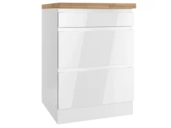 Held Möbel Kochfelder<Held Küchen Kochfeldumschrank Gera 60 cm Weiß/Wotan