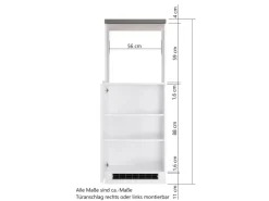 Held Möbel Held Küchen Ofen-Umbauschrank Gera 60 cm Weiß/Wotan< Küchenschränke