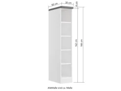 Best Held Möbel Held Küchen Offenes Regal Gera 30 cm Weiß/Beton
