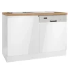 Sale Held Möbel Held Küchen Spülenschrank Gera 120 cm Weiß/Wotan