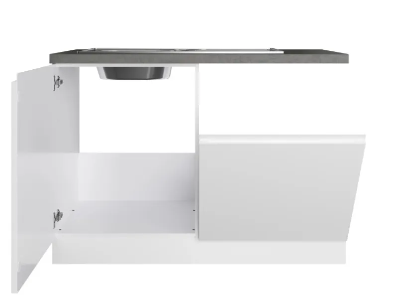 Held Möbel Küchenschränke<Held Küchen Spülenschrank Gera 120 cm Weiß/Beton