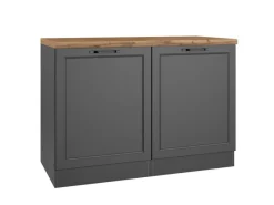 Held Möbel Küchenschränke<Held Küchen Spülenschrank Kempten 120 cm Grau/Graphit 2 Türen