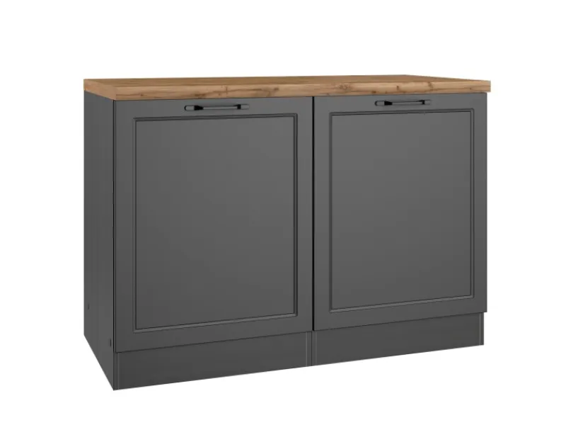 Held Möbel Küchenschränke<Held Küchen Spülenschrank Kempten 120 cm Grau/Graphit 2 Türen