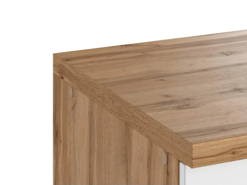 Best Held Möbel Held Küchen Spülenschrank Kempten 120 cm Weiß/Wotan 2 Türen
