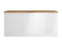 Held Möbel Küchenschränke<Held Küchen Unterschrank Gera 180 cm Weiß/Wotan