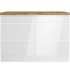 Outlet Held Möbel Held Küchen Unterschrank Gera 120 cm Weiß/Wotan