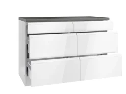 Best Held Möbel Held Küchen Unterschrank Gera 120 cm Weiß/Beton