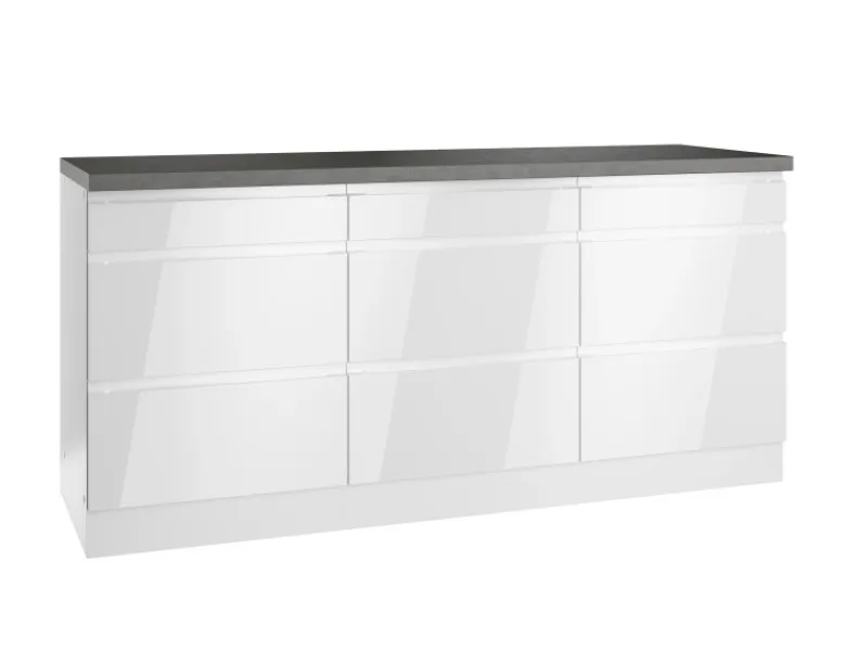 Held Möbel Küchenschränke<Held Küchen Unterschrank Gera 180 cm Weiß/Beton