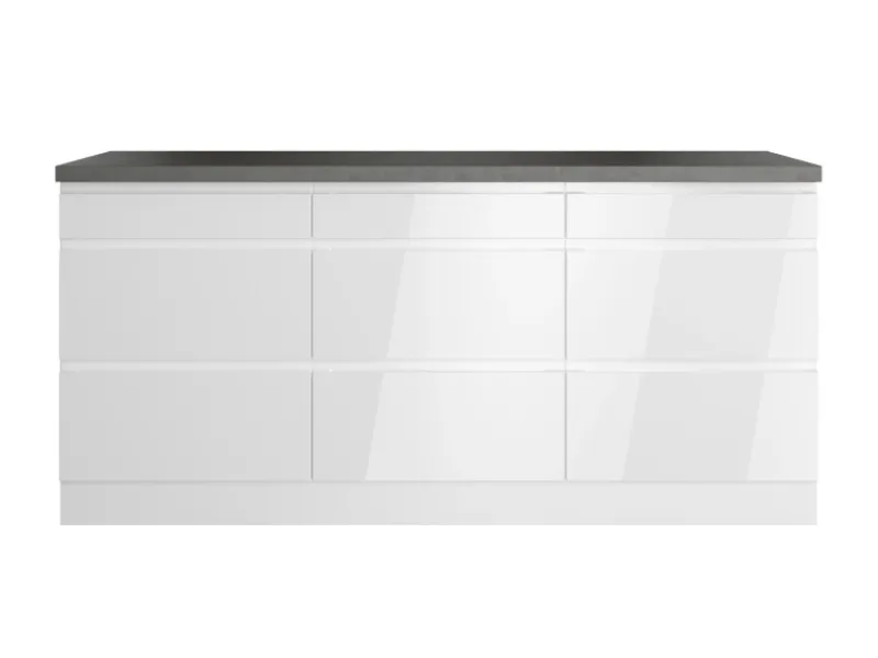 Held Möbel Küchenschränke<Held Küchen Unterschrank Gera 180 cm Weiß/Beton