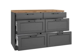 Held Möbel Held Küchen Unterschrank Kempten 120 cm Grau/Graphit< Küchenschränke