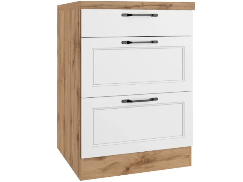 Held Möbel Küchenschränke<Held Küchen Unterschrank Kempten 60 cm Weiß/Wotan 2 Türen