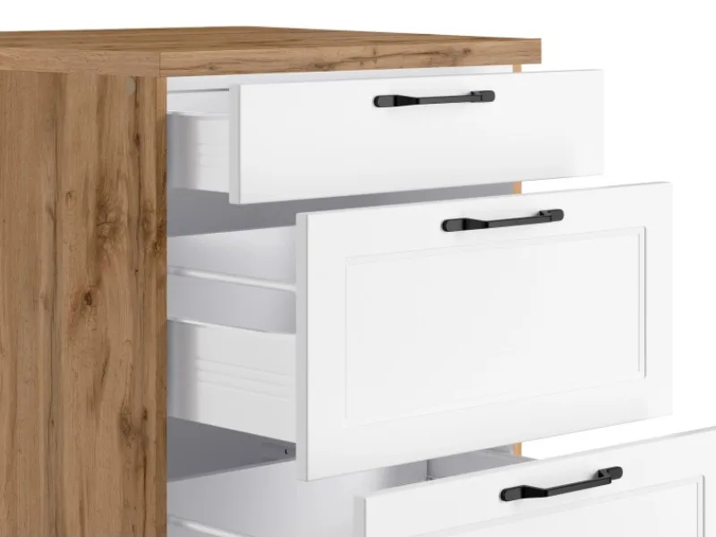 Held Möbel Küchenschränke<Held Küchen Unterschrank Kempten 60 cm Weiß/Wotan 2 Türen