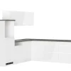 Held Möbel Held Küchen Winkelküche Gera 240 cm Weiß/Beton ohne E-Geräte< Winkelküchen