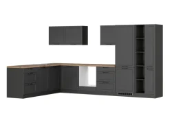 Held Möbel Winkelküchen|Herde<Held Küchen Winkelküche Kempten 360 cm ohne E-Geräte Graphit/Grau