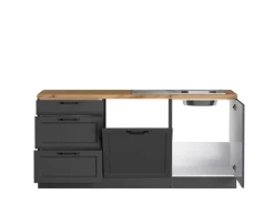 Held Möbel Winkelküchen|Herde<Held Küchen Winkelküche Kempten 360 cm ohne E-Geräte Graphit/Grau