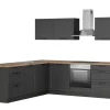 Held Möbel Winkelküchen|Einbauküchen<Held Küchen Winkelküche Kempten 240 cm mit E-Geräten Graphit/Grau