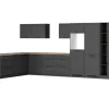 Held Möbel Held Küchen Winkelküche Kempten 420 cm Grau/Graphit ohne E-Geräte< Winkelküchen