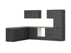 Held Möbel Küchenschränke<Held Küchen Winkelküche Kempten 300 cm ohne E-Geräte Graphit/Grau