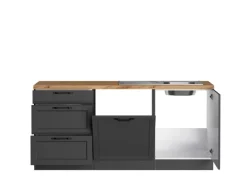 Held Möbel Küchenschränke<Held Küchen Winkelküche Kempten 300 cm ohne E-Geräte Graphit/Grau