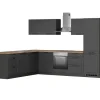 Held Möbel Winkelküchen|Herde<Held Küchen Winkelküche Kempten 300 cm mit E-Geräten Graphit/Grau