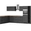 Held Möbel Winkelküchen<Held Küchen Winkelküche Kempten 360 cm Grau/Graphit mit E-Geräten /autark