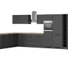 Held Möbel Winkelküchen|Kochfelder<Held Küchen Winkelküche Kempten 420 cm Grau/Graphit mit E-Geräten Induktion