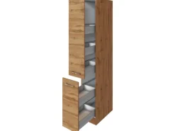 Held Möbel Küchenschränke<Apothekerschrank Sorrento 30x200x60cm 2 Auszüge Wotaneiche