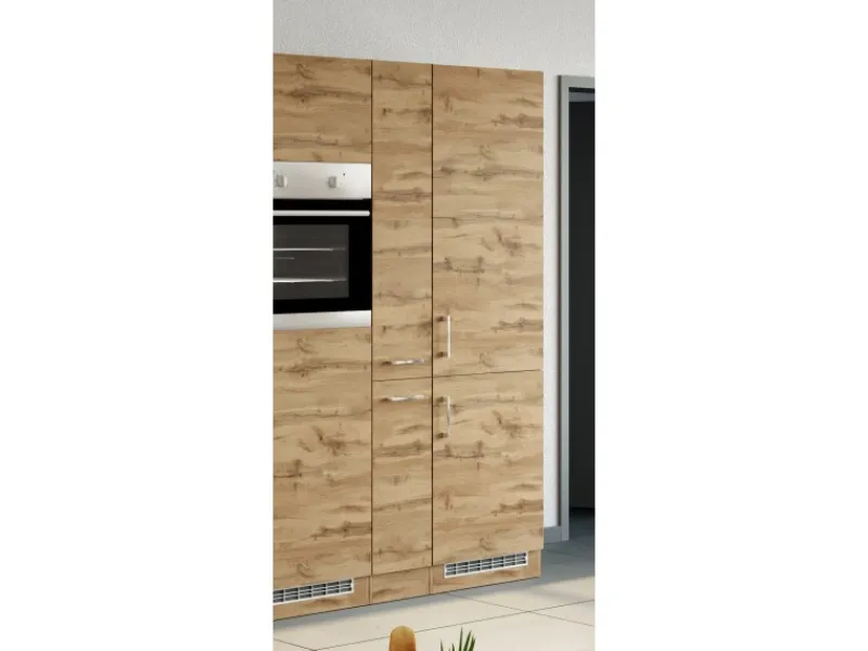 Held Möbel Küchenschränke<Apothekerschrank Sorrento 30x200x60cm 2 Auszüge Wotaneiche