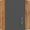 Hot Held Möbel Küchen-Eck-Hängeschrank Sorrento BxHxT 60x57x60cm Anthra.-WotanEiche