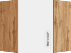 Held Möbel Kühlschränke|Küchenschränke<Küchen-Eck-Hängeschrank Sorrento BxHxT 60cmx57cmx60cm Weiß-WotanEiche
