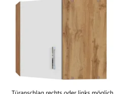 Held Möbel Kühlschränke|Küchenschränke<Küchen-Eck-Hängeschrank Sorrento BxHxT 60cmx57cmx60cm Weiß-WotanEiche