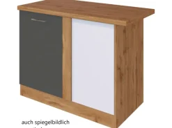 Held Möbel Küchen-Eck-Unterschrank Sorrento 110x85x60cm Tür + EL-B. Anth.-Wotan.