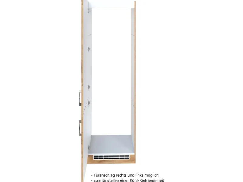 Clearance Held Möbel Küchen-Gefrierschrankumbau Sorrento B60 x H200 x T60 cm Wotaneiche