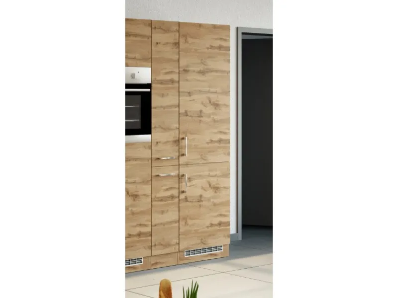 Clearance Held Möbel Küchen-Gefrierschrankumbau Sorrento B60 x H200 x T60 cm Wotaneiche