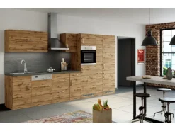 Clearance Held Möbel Küchen-Gefrierschrankumbau Sorrento B60 x H200 x T60 cm Wotaneiche