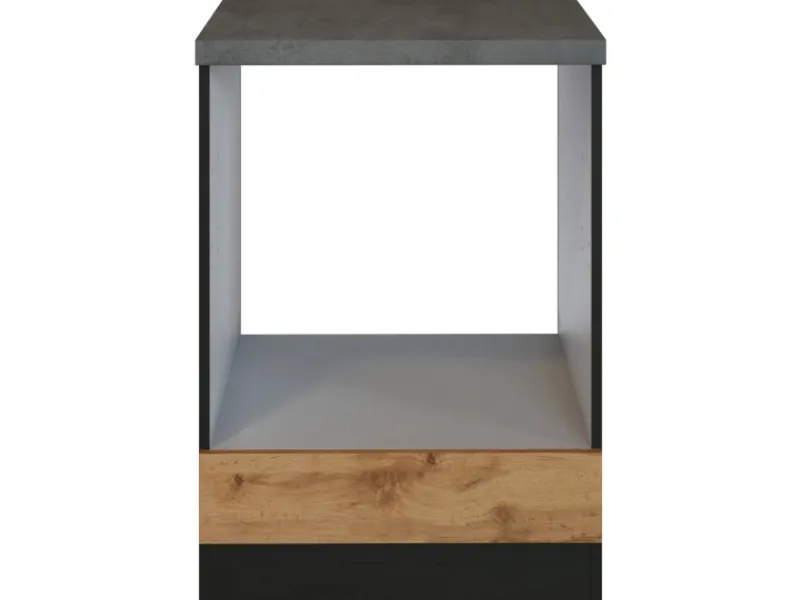 Sale Held Möbel Küchen-Herdumbau Sorrento 60x85x60cm Nische f. Ofen WotanEiche-Grafit