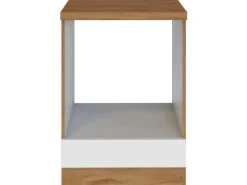 Hot Held Möbel Küchen-Herdumbau Sorrento 60x85xT60cm Nische f. Ofen Weiß-WotanEiche