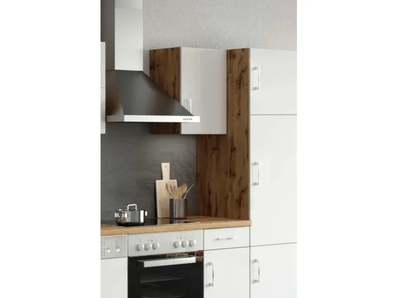 Held Möbel Küchen-Hängeschrank Sorrento BxHxT 40cm x 57cm x 34cm Weiß-Wotaneiche< Küchenschränke