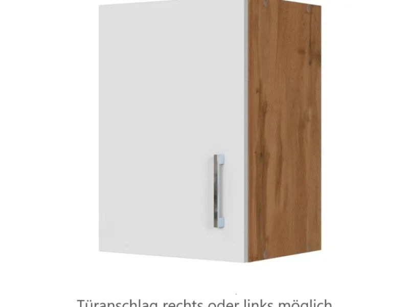 Held Möbel Küchen-Hängeschrank Sorrento BxHxT 40cm x 57cm x 34cm Weiß-Wotaneiche< Küchenschränke