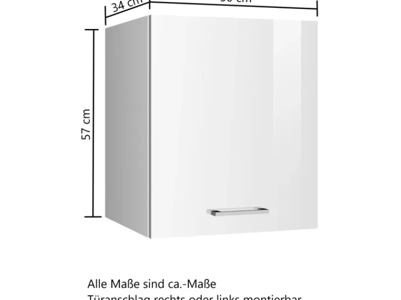 Held Möbel Küchenschränke<Küchen-Hängeschrank Mailand 50 cm Hochglanz /