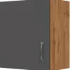 Outlet Held Möbel Küchen-Hängeschrank Sorrento BxHxT 50x57x34cm Anthrazit-Wotaneiche