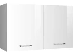 Online Held Möbel Küchen-Hängeschrank Mailand 100 cm Hochglanz / Weiß