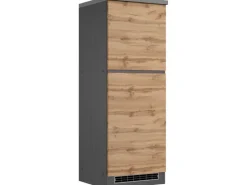 Held Möbel Küchen-Kühlschrankumbauschrank Turin 60 cm Wotaneiche/Graphit< Kühlschränke