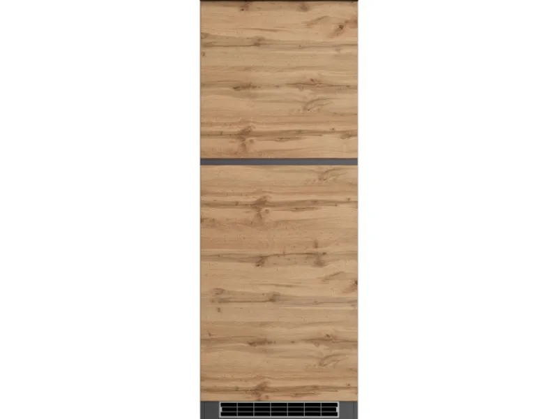 Held Möbel Küchen-Kühlschrankumbauschrank Turin 60 cm Wotaneiche/Graphit< Kühlschränke