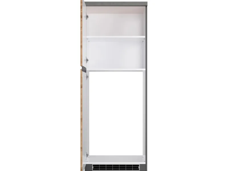 Held Möbel Küchen-Kühlschrankumbauschrank Turin 60 cm Wotaneiche/Graphit< Kühlschränke