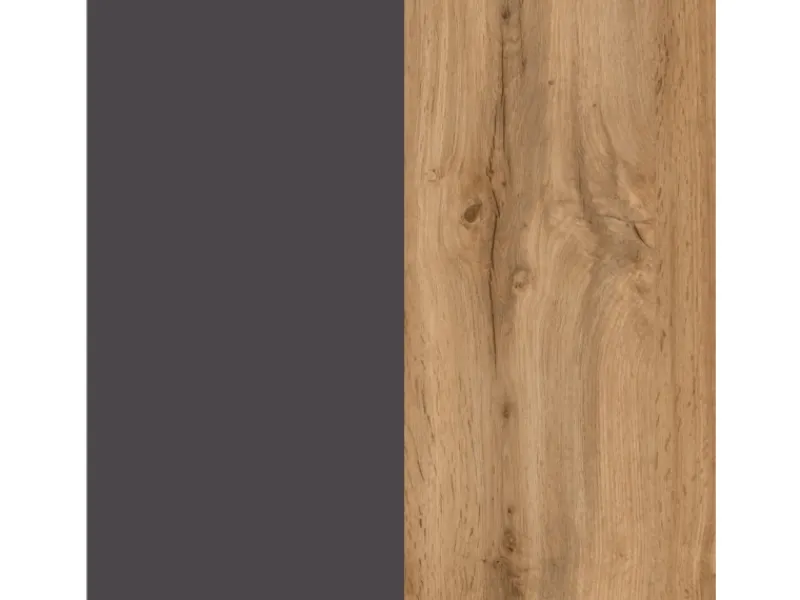Clearance Held Möbel Küchen-Kühlschrank/Ofenumbauschrank Turin 60 cm Wotaneiche/Graphit Wotaneiche-Graphit